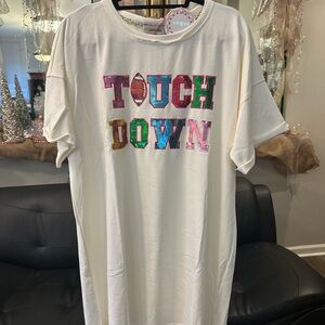 Umgee Cream Touchdown Graphic Tee